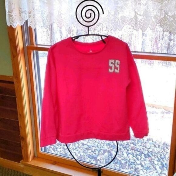 Disney Parks Graphic "55" & Disneyland Resort Long Sleeve Sz. M Pink Sweatshirt - Picture 1 of 6